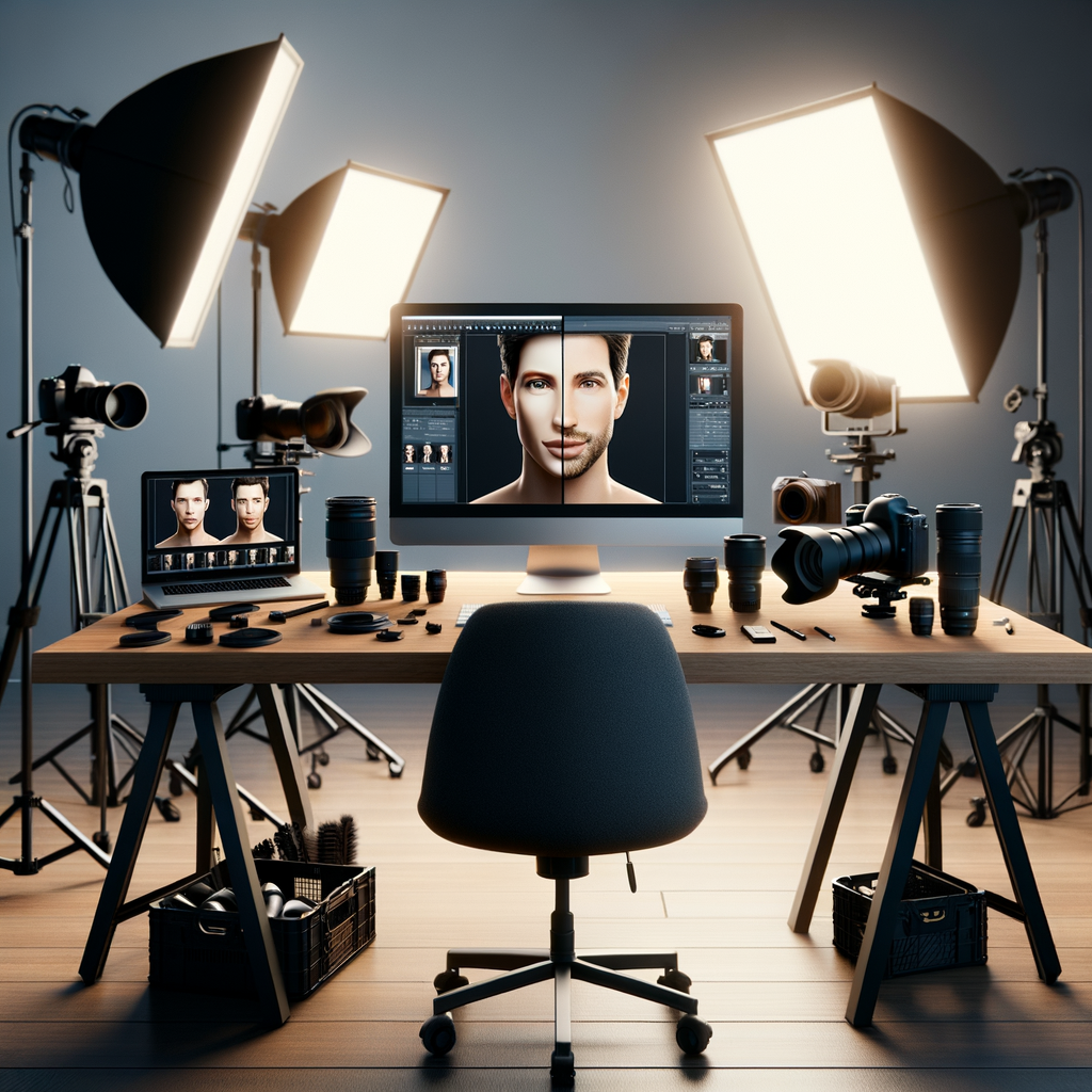 Behind the scenes face swap setup